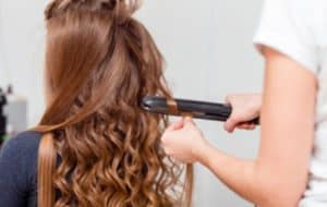 Curl hair with flat iron